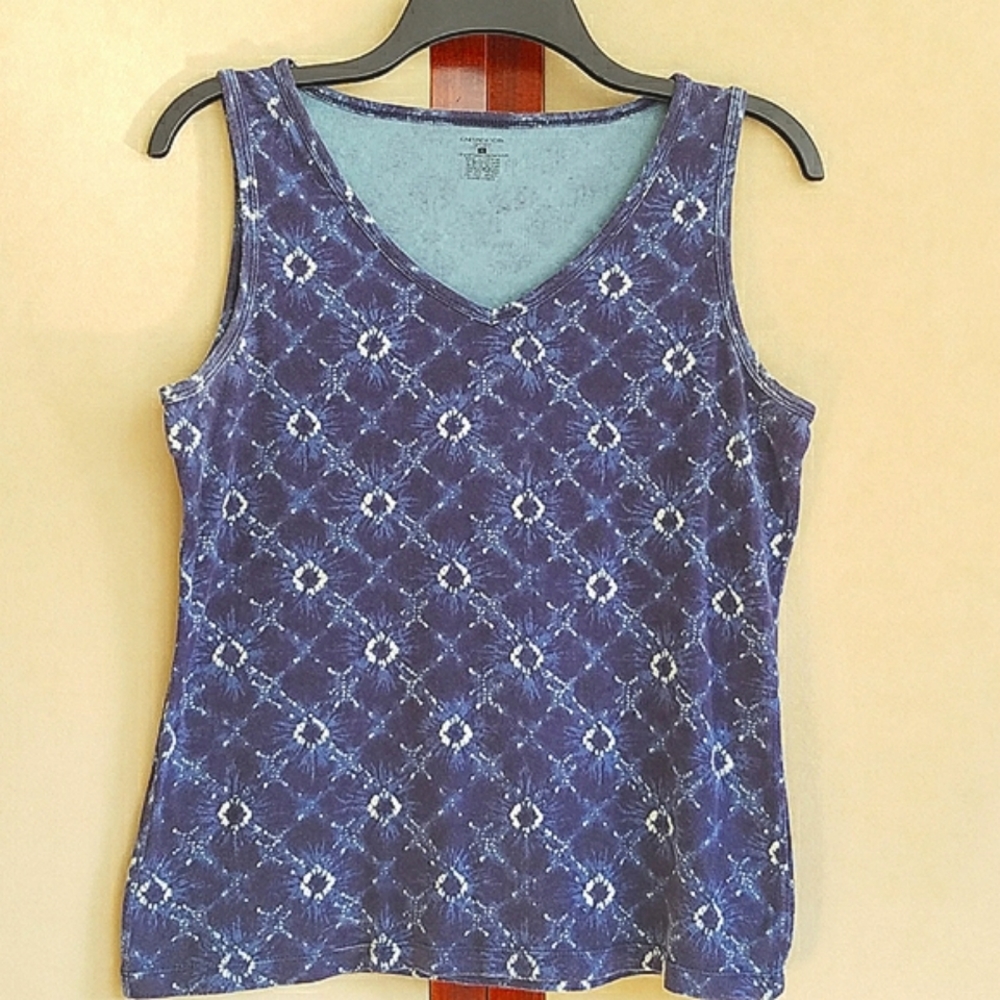 Tie Dye V Neck Tank Size L